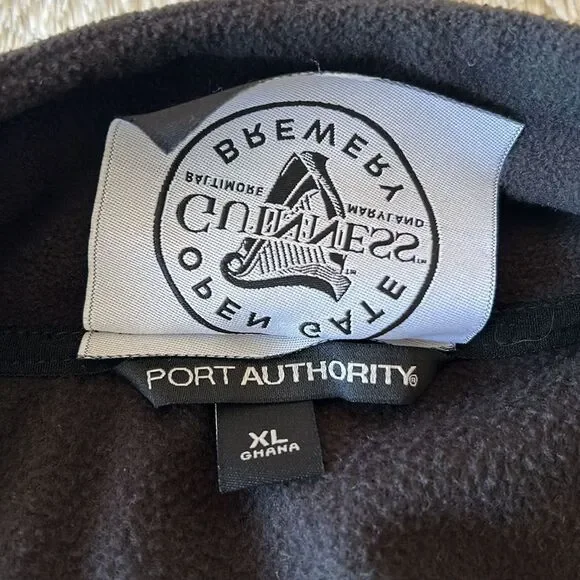 Guinness Open Gate Brewery fleece zip up black size xl